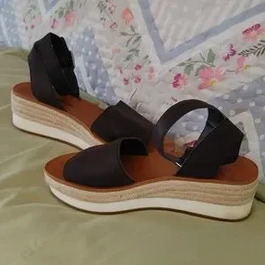 Lucky Brand Shoes Lucky Brand Joodith Espadrille Wedge Black